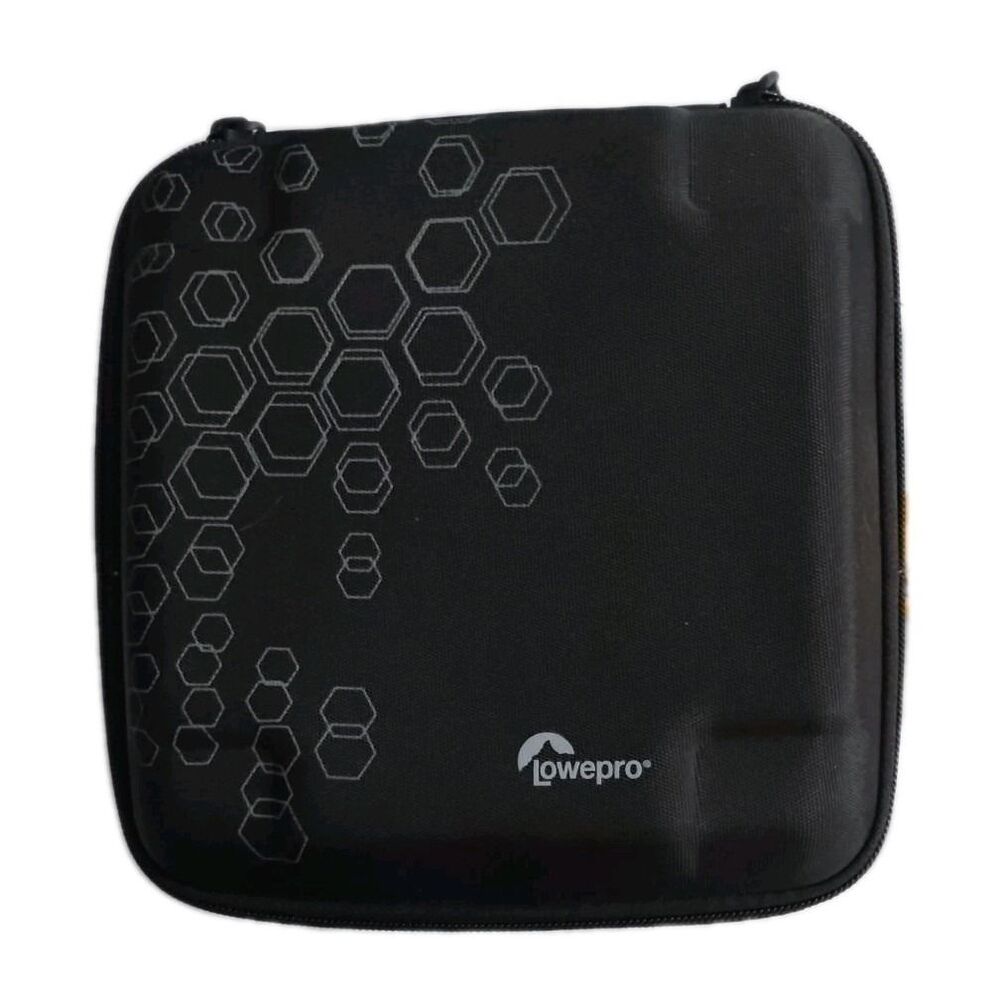 Hardshell Case GoPro Camera Charger Batteries Memory Cards Black 8.5" Sq 3.7" D